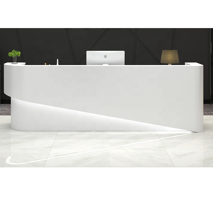 hot sale Acrylic LED Hotel/hospital/beauty Reception Counter Cashier Desk