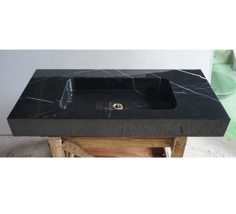 luxury modern black marble sink volakas black stone kitchen sink toilet sink