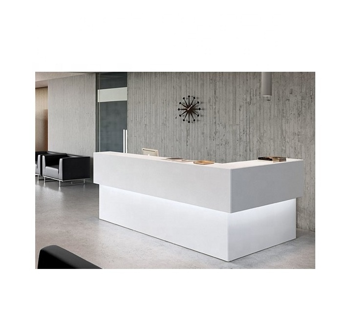 hot sale Acrylic LED Hotel/hospital/beauty Reception Counter Cashier Desk