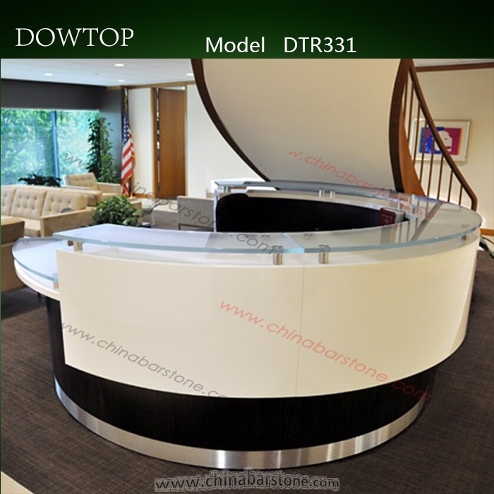 2023 artificial stone Hospital check-in reception counter round information service desk