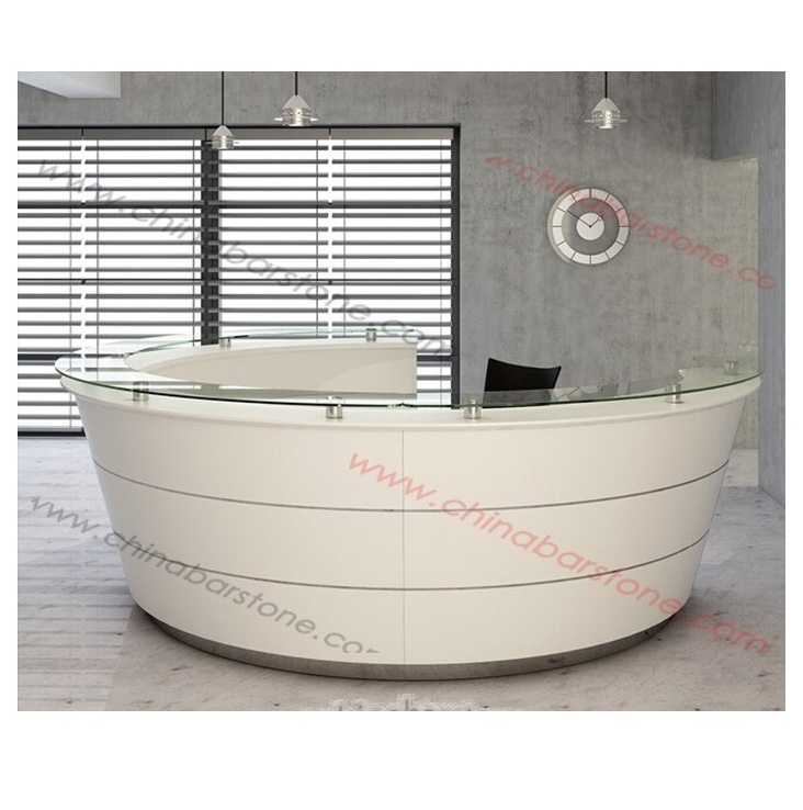 2023 artificial stone Hospital check-in reception counter round information service desk