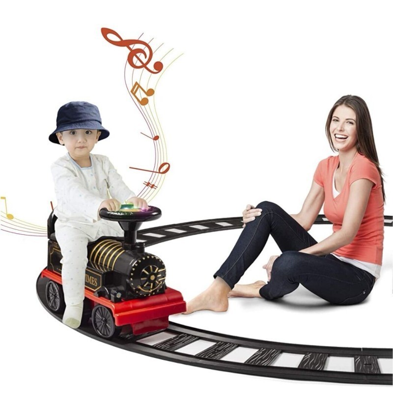 Electric Kids Riding Ride on Train Toy Car Color BOX Plastic Toys ABS Tiny Plastic Race Cars Railway Play Set Plastic Toys