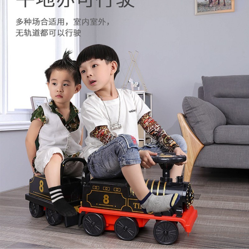 Electric Kids Riding Ride on Train Toy Car Color BOX Plastic Toys ABS Tiny Plastic Race Cars Railway Play Set Plastic Toys