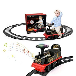 Electric Kids Riding Ride on Train Toy Car Color BOX Plastic Toys ABS Tiny Plastic Race Cars Railway Play Set Plastic Toys