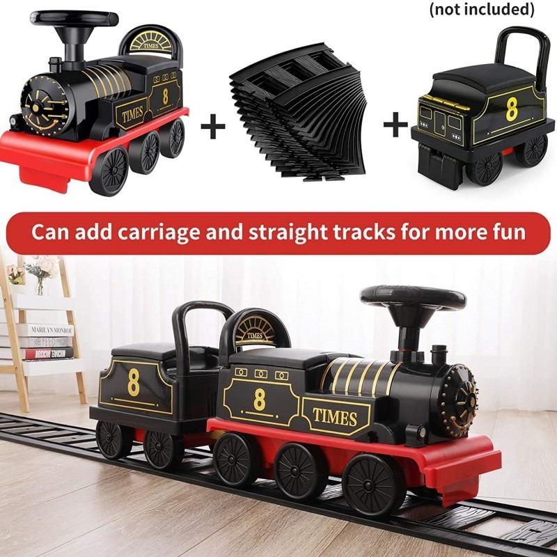 Electric Kids Riding Ride on Train Toy Car Color BOX Plastic Toys ABS Tiny Plastic Race Cars Railway Play Set Plastic Toys