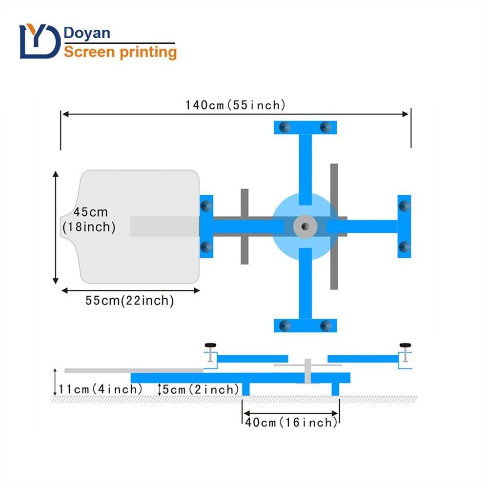 4 Color 1 Station Screen Printing Machine with micro registration