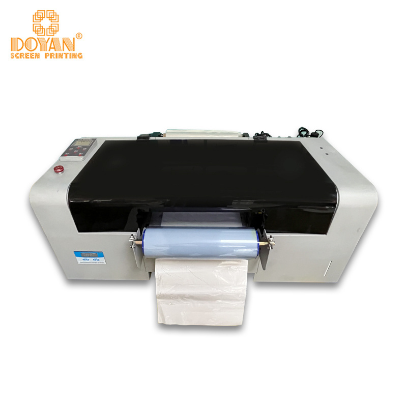 30cm eco solvent printing led uv light tx800 print heads DTF uv printer with A+B pet film for sticker printing from Doyan