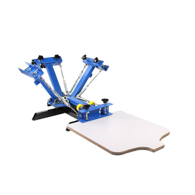 4 Color 1 Station Screen Printing Machine with micro registration