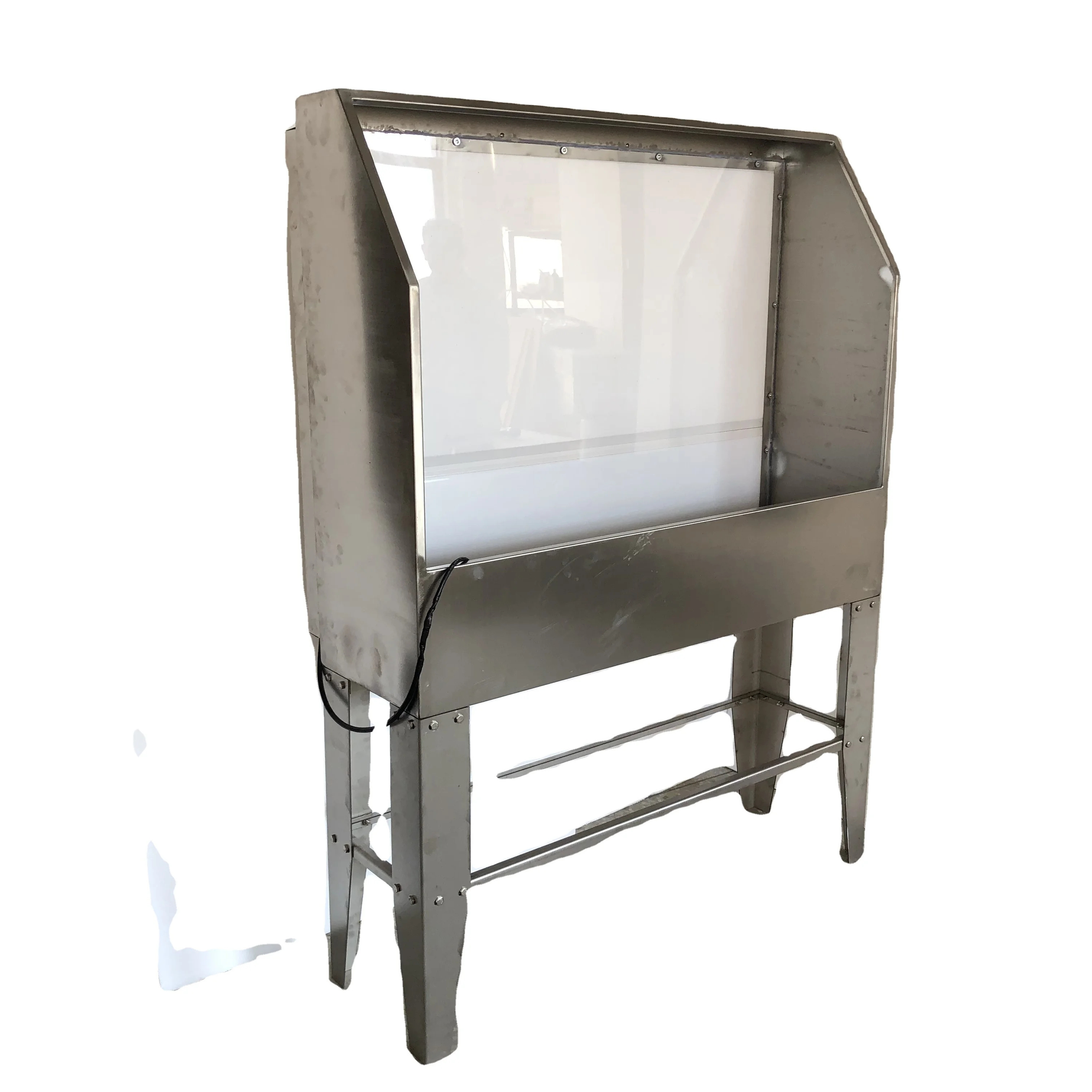 Doyan widely used screen printing washout booth for screen printing frames washing with high pressure pipe LED light