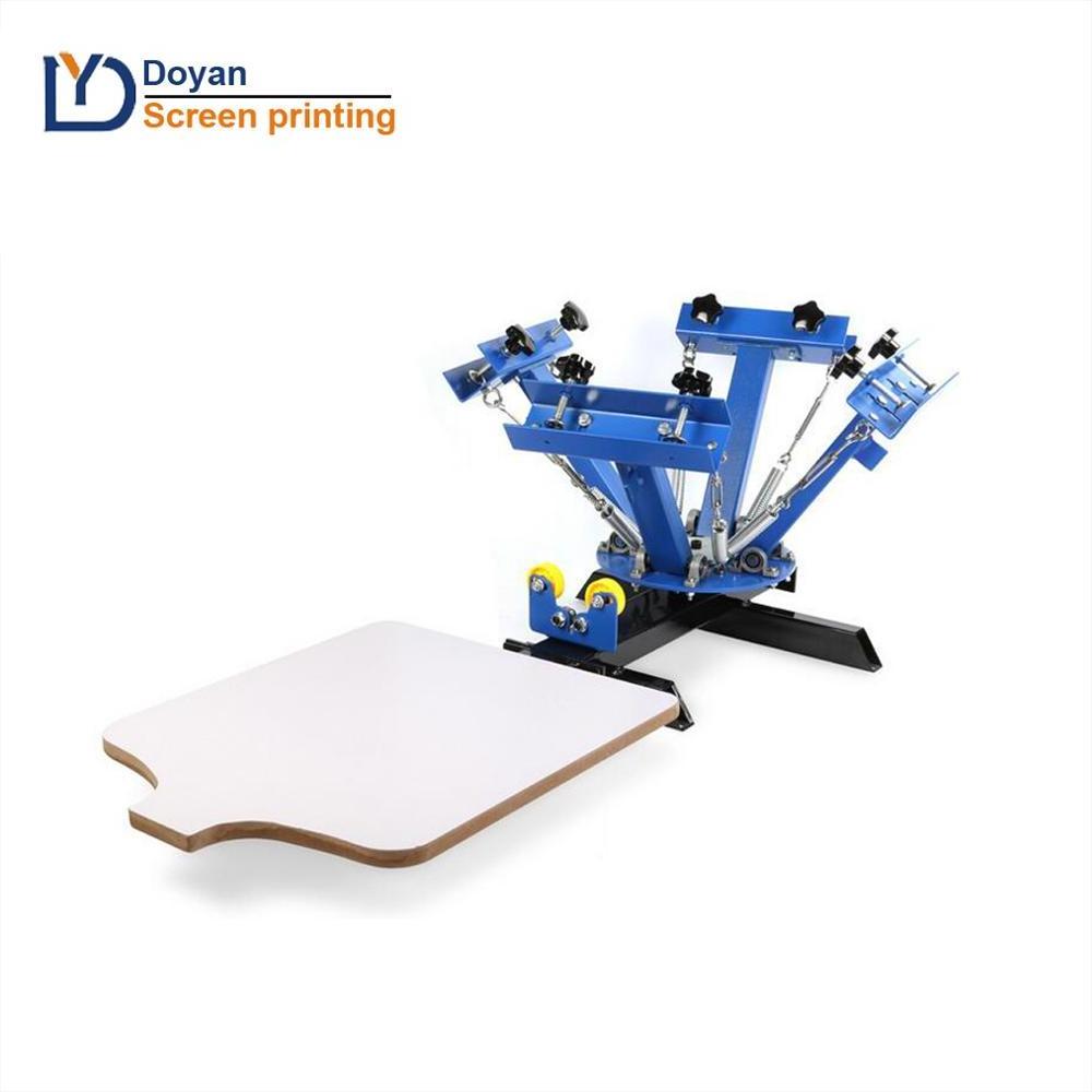 4 Color 1 Station Screen Printing Machine with micro registration