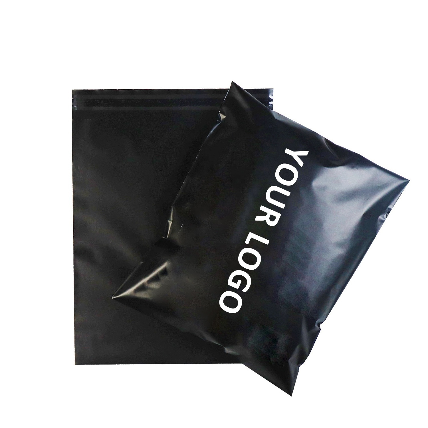 Wholesale Blank Logo Black Plastic Shipping Satchels Courier Mailer Bags for Clothing Packaging