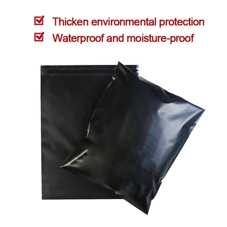 Wholesale Blank Logo Black Plastic Shipping Satchels Courier Mailer Bags for Clothing Packaging