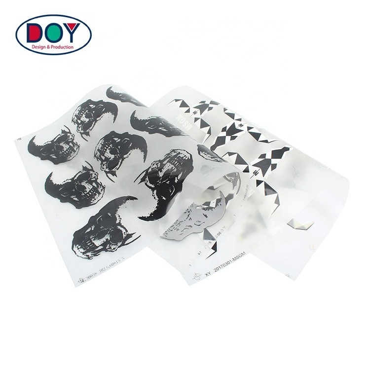 Silicone Rubber Labels Custom Made 3D Raised Skull Logo High Density Heat Transfer Printing for T-shirts