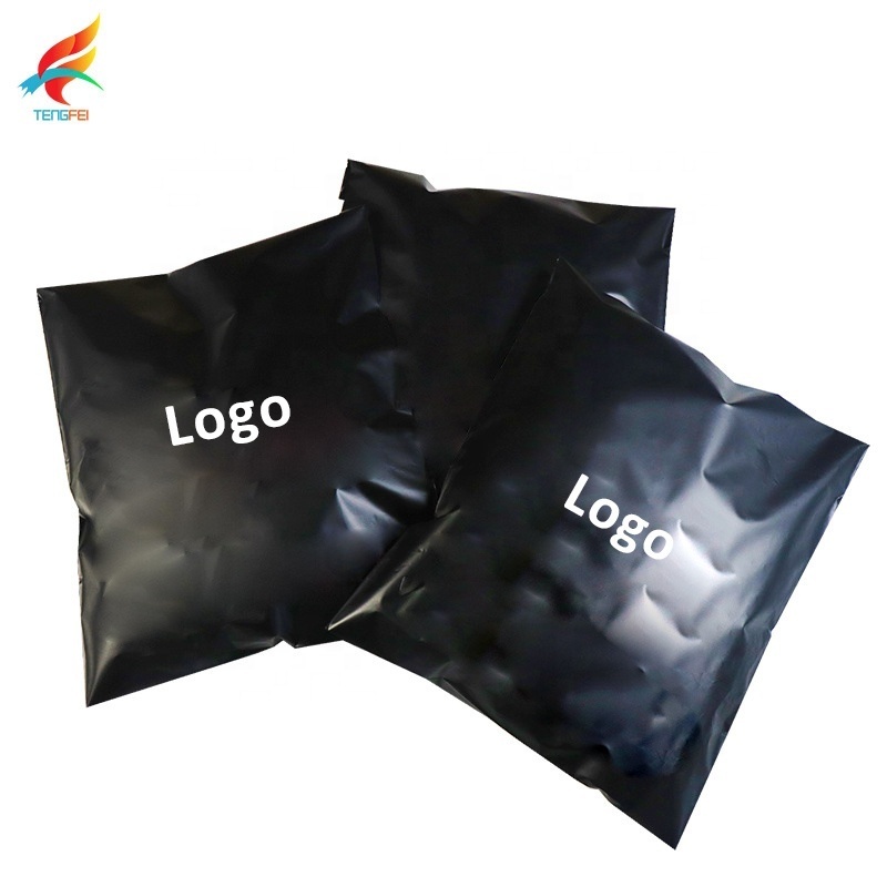 Wholesale Blank Logo Black Plastic Shipping Satchels Courier Mailer Bags for Clothing Packaging