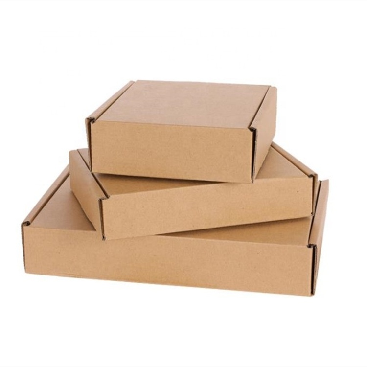 Bulk Cheap Custom Logo Blank Kraft Cardboard Paper Boxes for Packaging