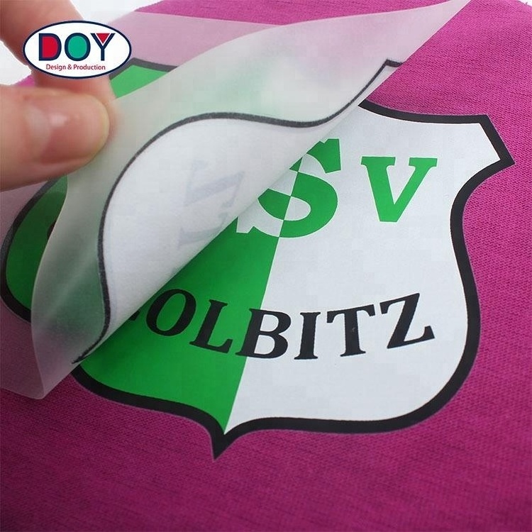 HTV Thermal Press Printed Stickers Services Custom Logo Vinyl Plastisol Ink Heat Transfer Offset Printing Labels for Polo