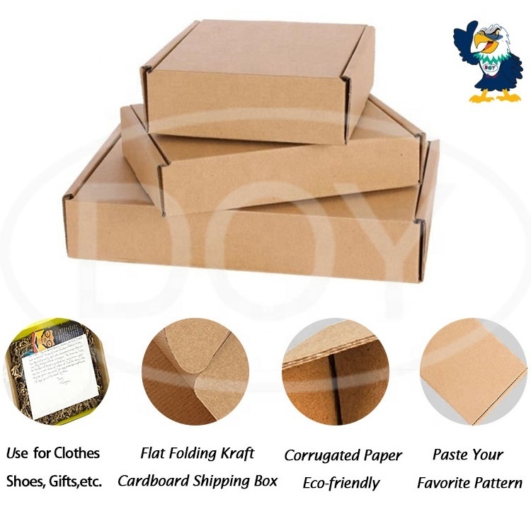 Bulk Cheap Custom Logo Blank Kraft Cardboard Paper Boxes for Packaging