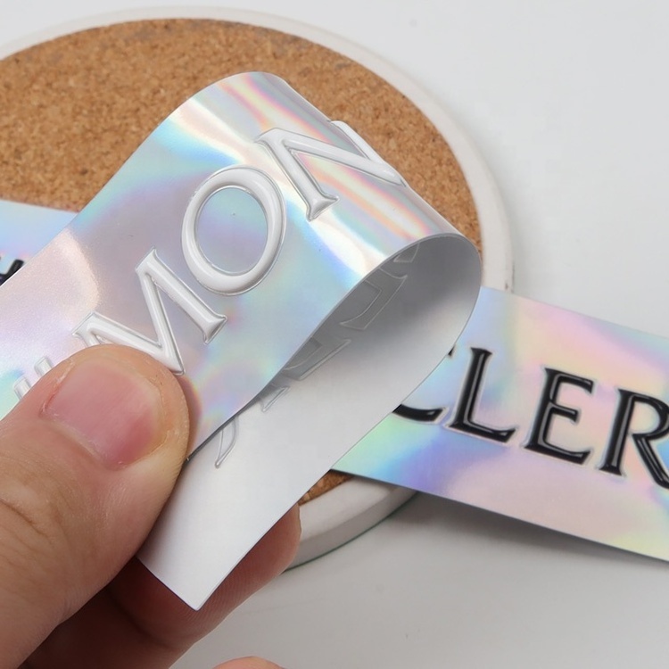 Holographic Label Supplier Custom Printing Soft Silicone logo Garment TPU Patches for Bags