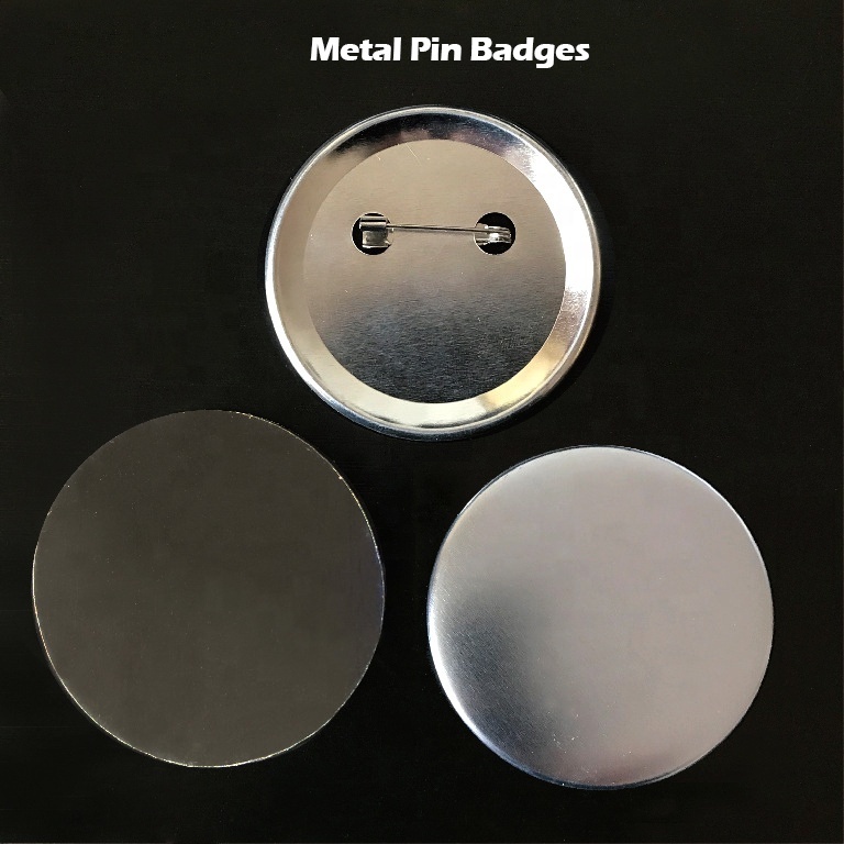 Hot Sale Custom Metal Printing Security Round Shape Name 75mm Pin Tin Button Badge for Gifts