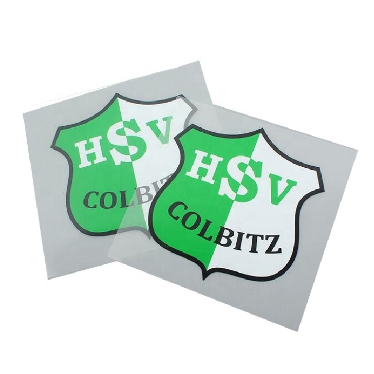 HTV Thermal Press Printed Stickers Services Custom Logo Vinyl Plastisol Ink Heat Transfer Offset Printing Labels for Polo