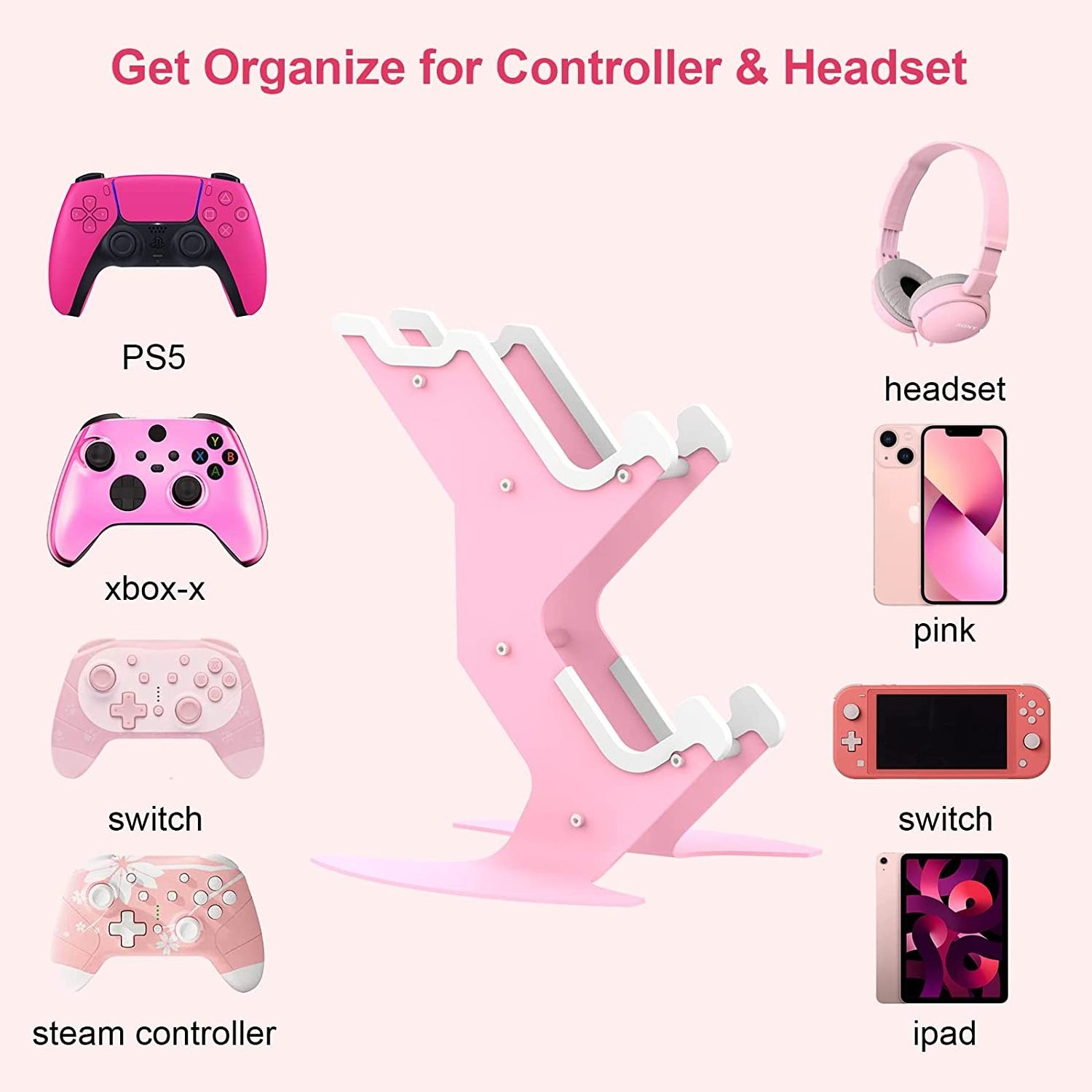 Wholesale Factory Price Game Accessories Storage Gamepad Controller Holder and Headset Display Stand Mount