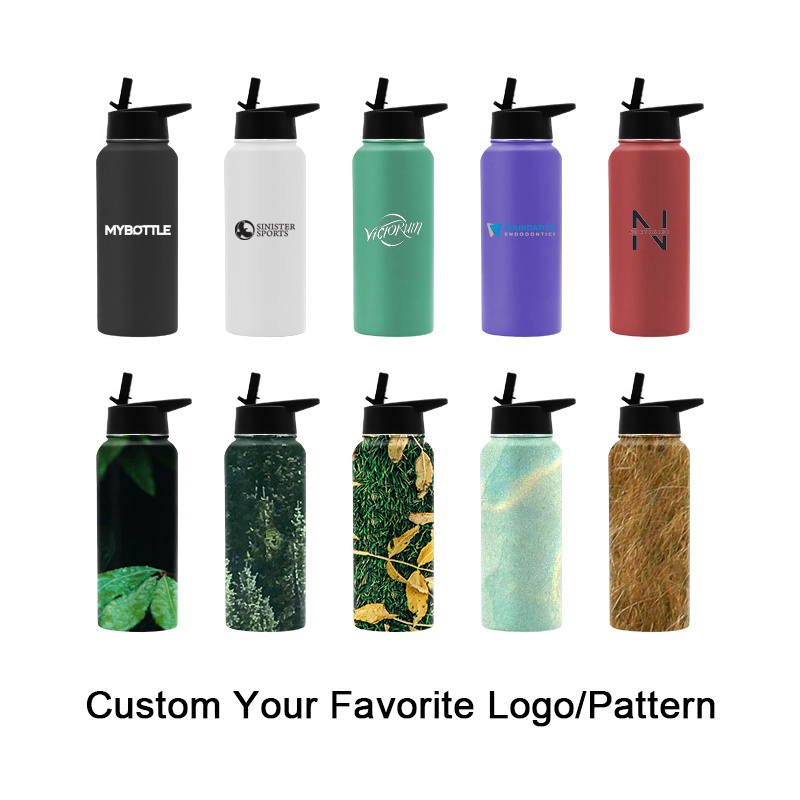 Custom Large Capacity Wide Mouth Gym Sports Double Wall Vacuum Insulated Flask 64oz 64 oz Stainless Steel Water Bottle