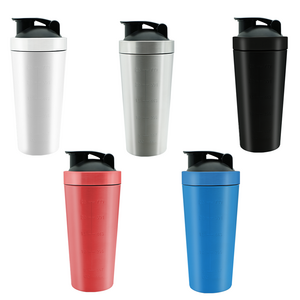 Custom logo high quality insulated shaker cup protein shaker mixer bottle gym metal stainless steel shaker bottle