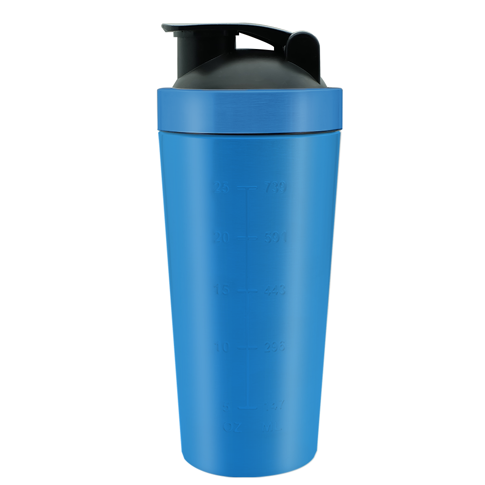 Custom logo high quality insulated shaker cup protein shaker mixer bottle gym metal stainless steel shaker bottle