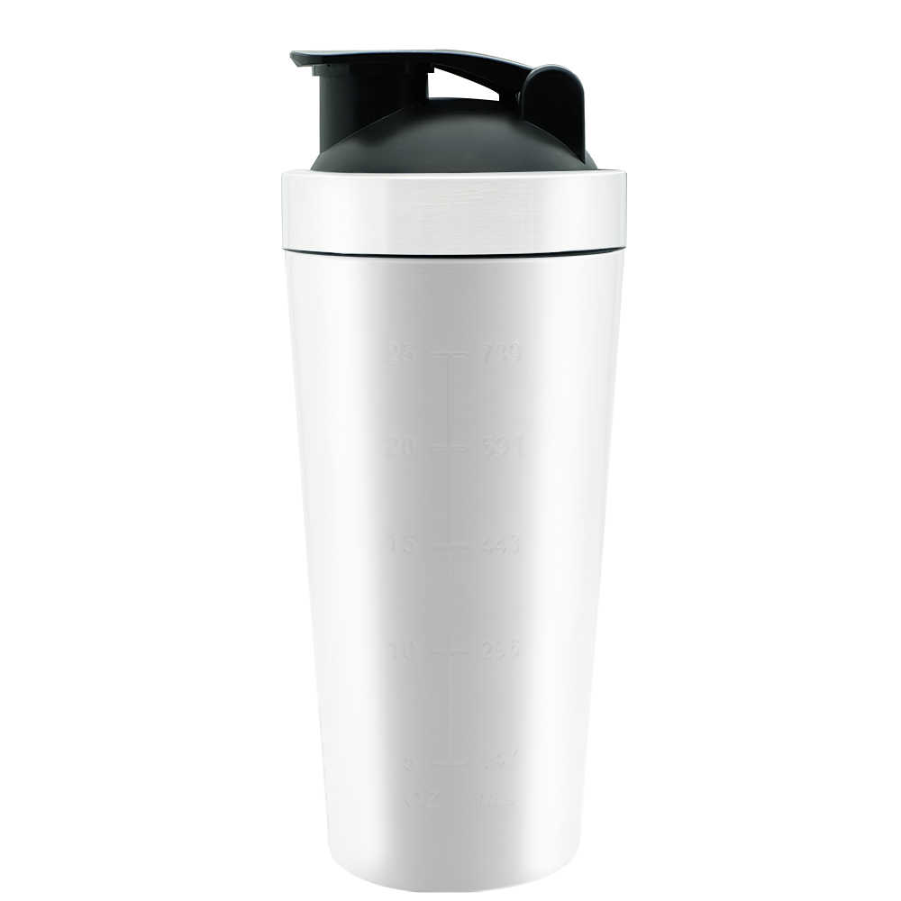 Custom logo high quality insulated shaker cup protein shaker mixer bottle gym metal stainless steel shaker bottle