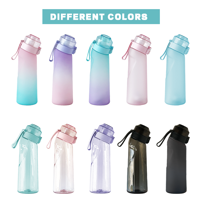 2024 new flavored water bottle bpa free tritan plastic scent flavoured air water bottle with flavor pods