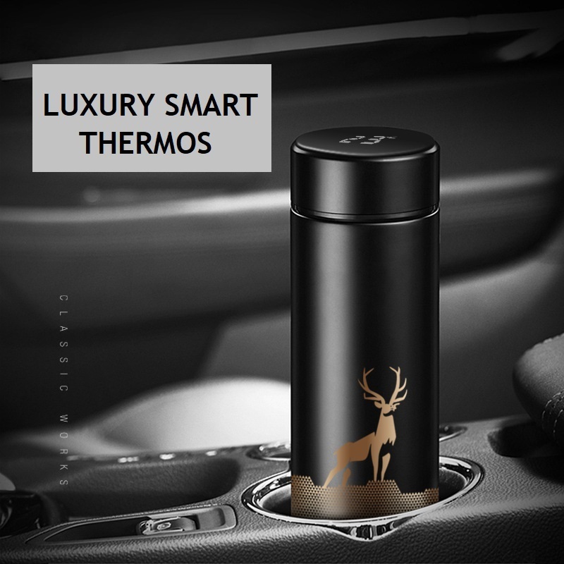 Custom High Quality Thermos Water Bottle Double Wall Smart Temperature Display Termo Stainless Steel Vacuum Flask