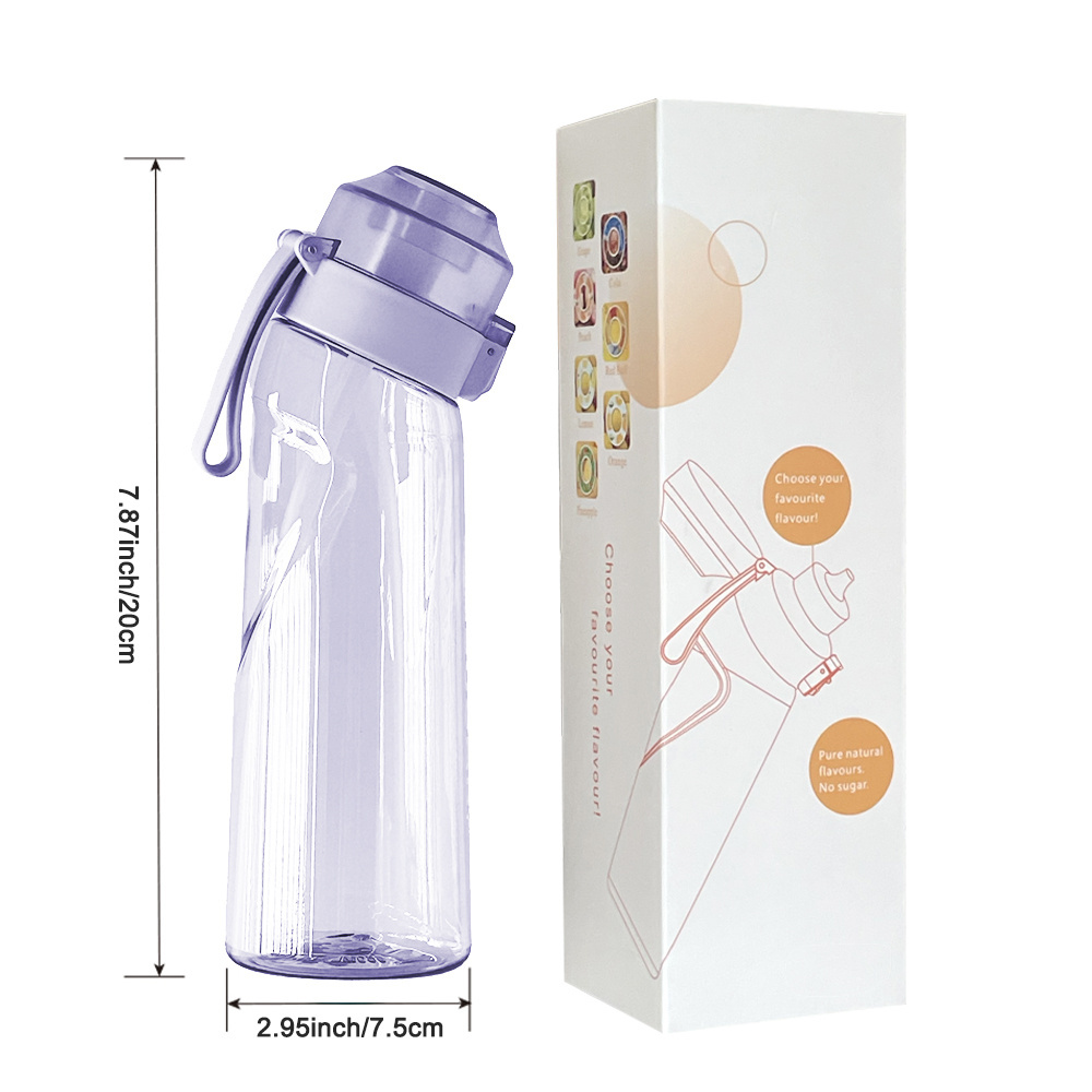 2024 new flavored water bottle bpa free tritan plastic scent flavoured air water bottle with flavor pods