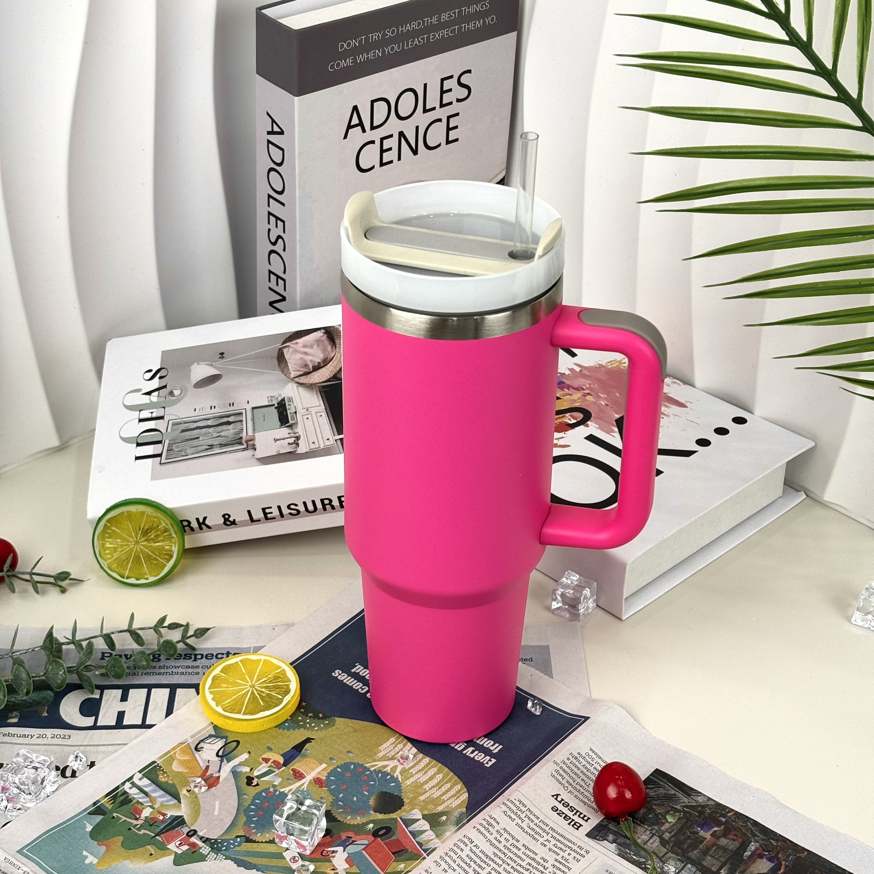 Wholesale Modern 40oz Coffee Tumbler Travel Mug Stainless Steel for Cup Holder Water Tumbler Insulated with Leakproof Lid Straw