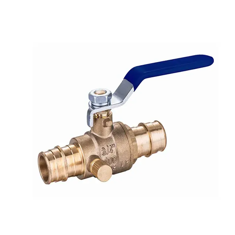 Lead Free Brass Expansion US Standard Ball Valve Crimp Pex Brass Shut-off Ball Valve