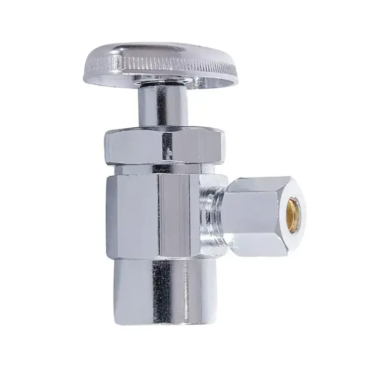 Wholesale angle valve  Compression Chrome LF Brass 1/4 Turn  shut- off valve