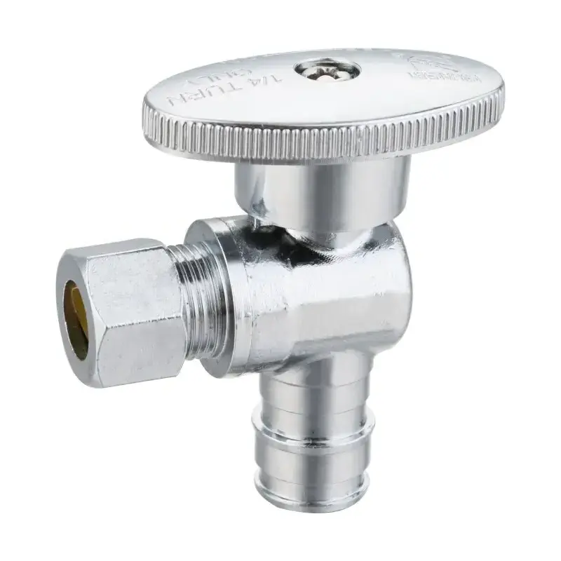 Wholesale angle valve  Compression Chrome LF Brass 1/4 Turn  shut- off valve