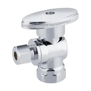 Comp Angle Stop - 1/4 Turn high quality Brass supply stop valve for plumbing and bathroom angle valve