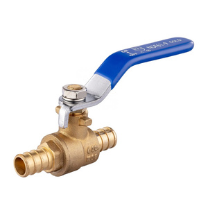 US Standard Ball Valve Crimp Pex Brass Full Port Shut-off Ball Valve for Plumbing Application