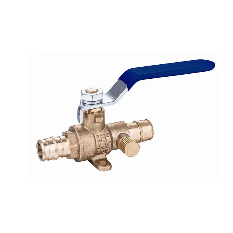 Lead Free Brass Expansion US Standard Ball Valve Crimp Pex Brass Shut-off Ball Valve