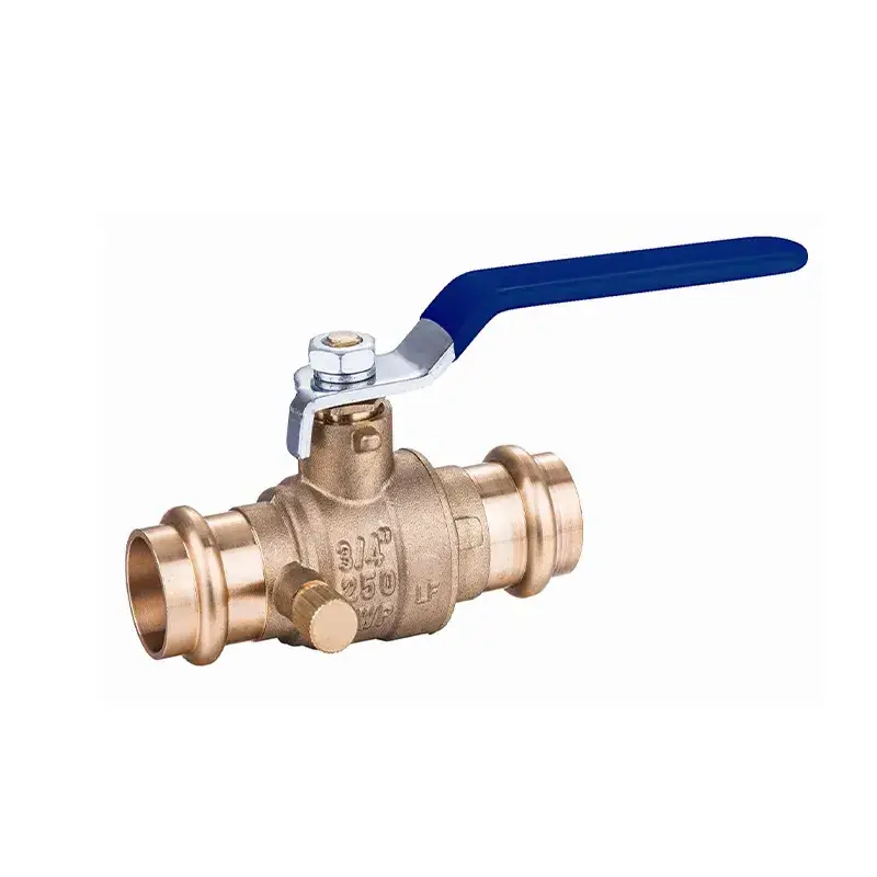 Lead Free Brass Expansion US Standard Ball Valve Crimp Pex Brass Shut-off Ball Valve