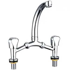 Two Handle Kitchen Bridge Mixer Basin Mixer Hot Cold Bathroom Basin Faucet