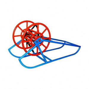 Mobile Anti Twist Wire Rope Reel Stand For organizing and rewinding rope Strong welded frame clip to contain rope reel