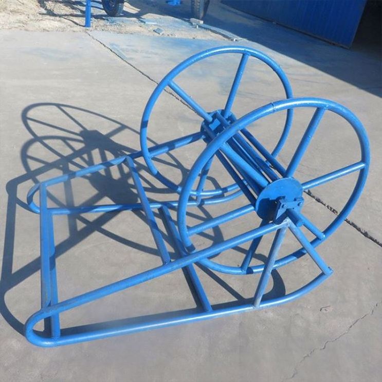 Mobile Anti Twist Wire Rope Reel Stand For organizing and rewinding rope Strong welded frame clip to contain rope reel