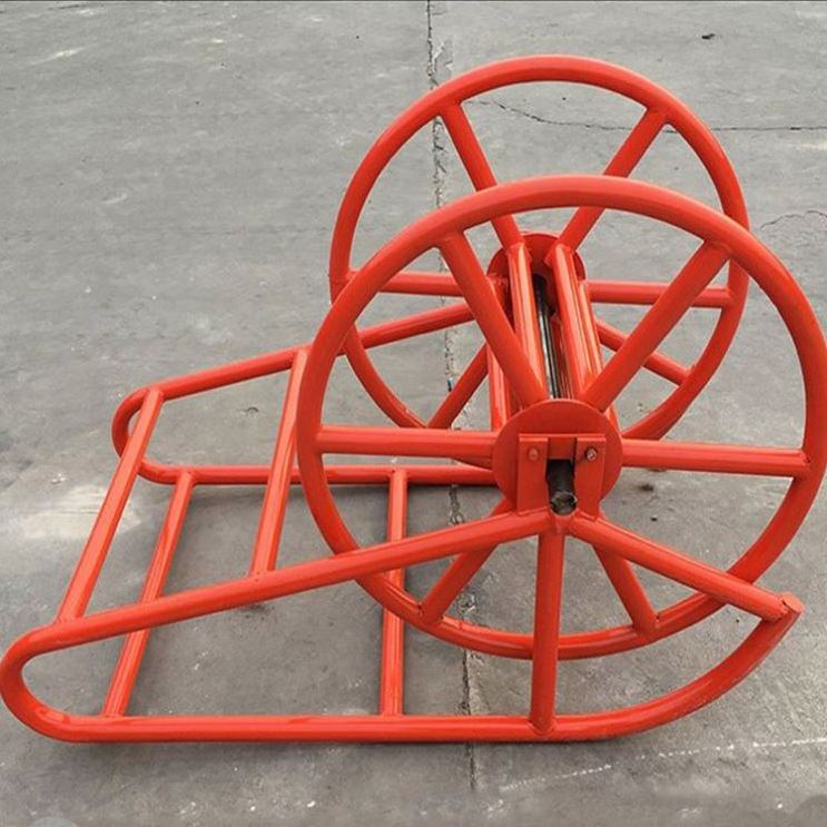 Mobile Anti Twist Wire Rope Reel Stand For organizing and rewinding rope Strong welded frame clip to contain rope reel