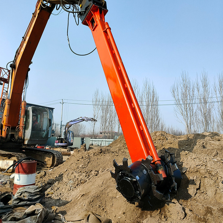 Excavator Deep Soil Mixing Machine Mix the sludge and curing agent evenly Improve bearing of soil for building foundations