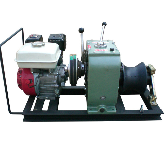 widely used Diesel Engine Powered Wire Rope Winch With Double Capstan Cable laying machines