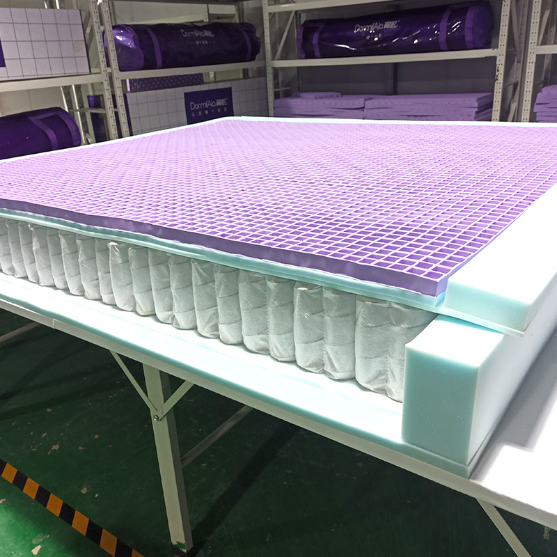 Queen Size  Green Nature Latex Mattress Dunlop Full Body Massage Silicone Bed Mattress 7cm Topper For Sleeping