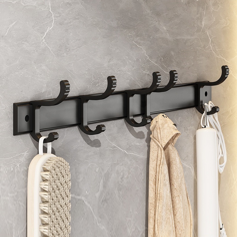 Bathroom Rack Bathroom Shelf black aluminium alloy Towel Rack Hanging Rack Shampoo Storage Organizer