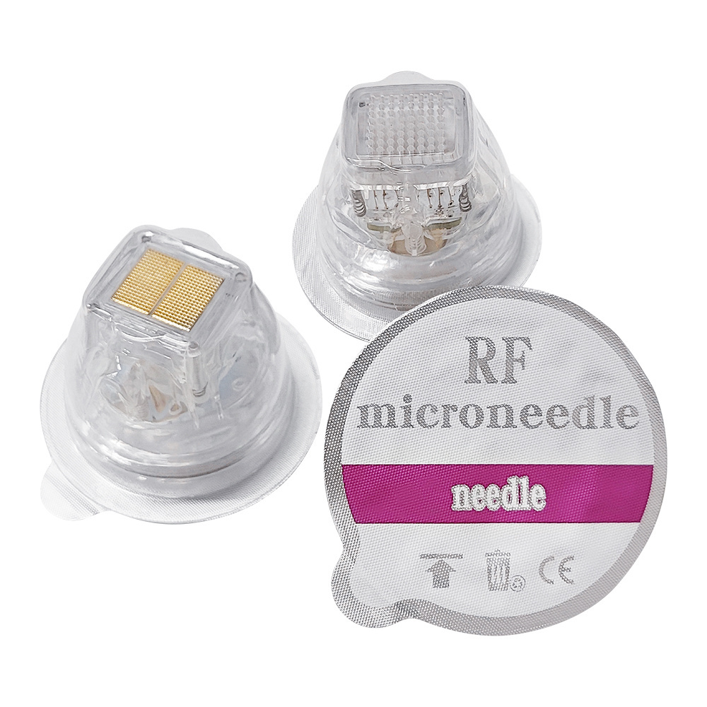 Gold Plated Insulated Rf Fractional Microneedling Cartridges 10pins 25pins 64pins Nano Micro Needle Tips