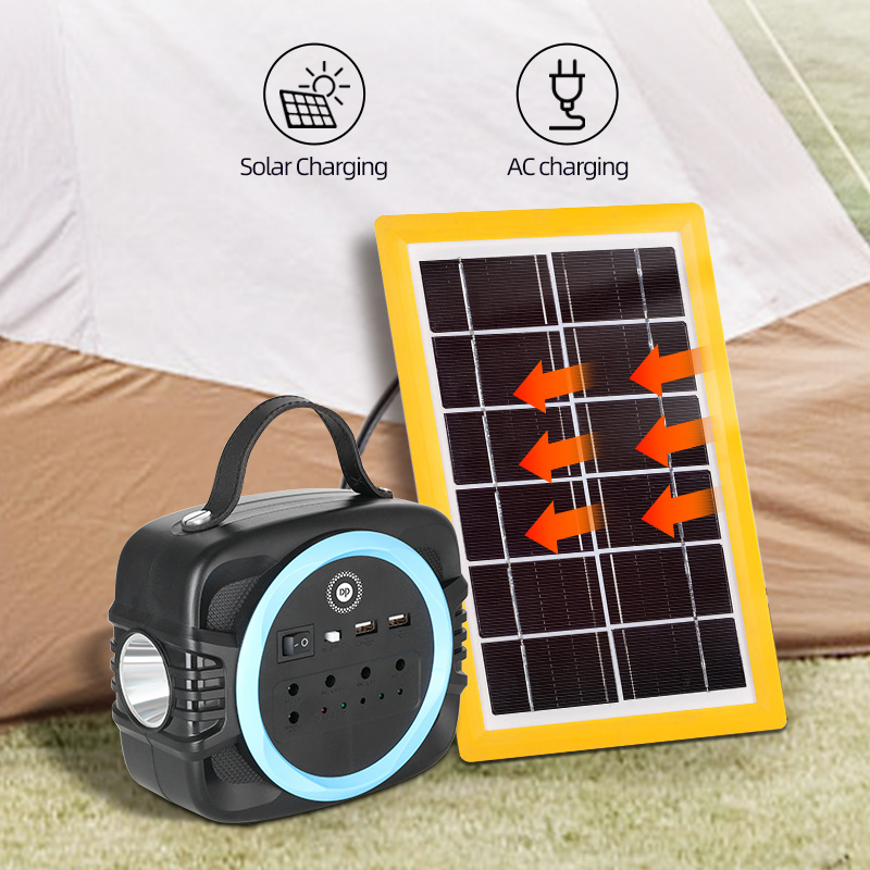 Solar Light Kit Portable Home Solar Power Panel Generator Kit With 3 Led Light Bulbs